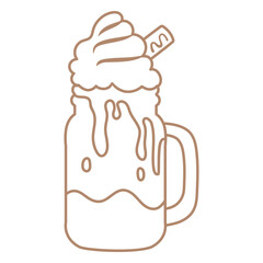 Mug with ice cream in it