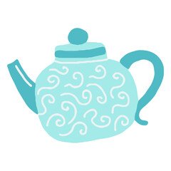 Winter teapot flat