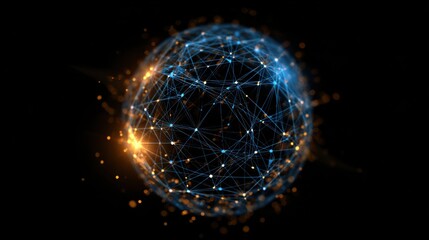 glowing sphere network connections