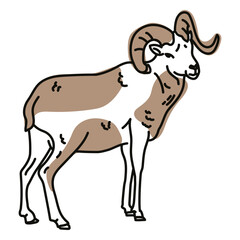 Color stroke semi colored ram