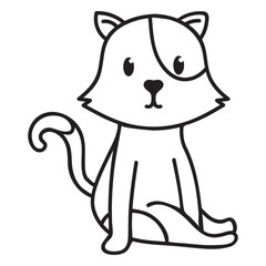 Cute cat sitting stroke