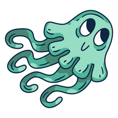 Cute jellyfish cartoon