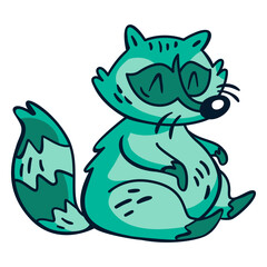 Cute racoon cartoon