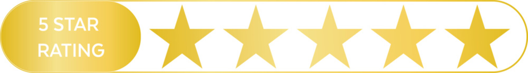 five stars customer product review icon. yellow 5 star rating feedback for website,