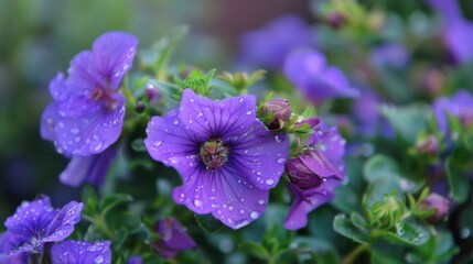 Obraz premium Close-Up of Blossoms: Delicate Petals, Stamens, and Romantic Glow