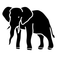 Simple elephant silhouette