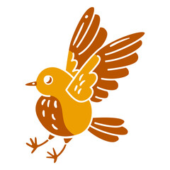 Sparrow fliying cut out