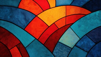 Fototapeta premium abstract stained glass colorful design