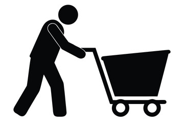 remove from cart vector icon silhouette
