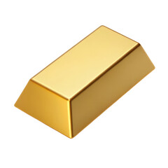 3d shiny gold bar on black background