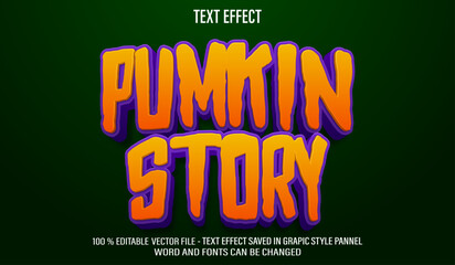 Pumkin Story 3d editable text effect style