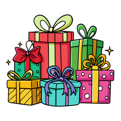 gift boxes vector illustration