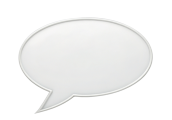 Blank speech bubble icon for communication and design projects or creative graphic backgrounds