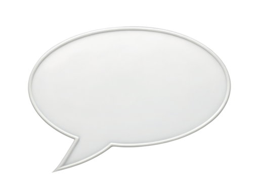 Blank speech bubble icon for communication and design projects or creative graphic backgrounds