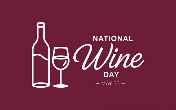 National wine day celebration with bottle and glass
