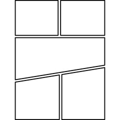 Comic Strip Template Blank Panels for Storytelling and Creative Expression