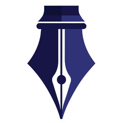 Pen nib icon vector on white background