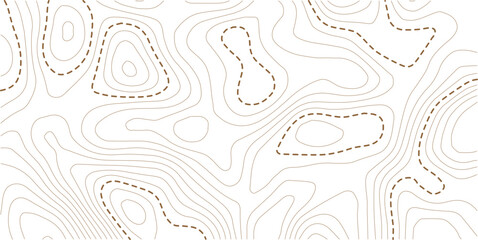 Topographic map background geographic line map. Modern Wavy white topography abstracted on a white backdrop. cartography topographic map. 