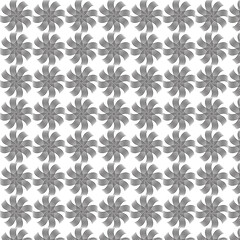 Intricate black and white floral snowflake pattern