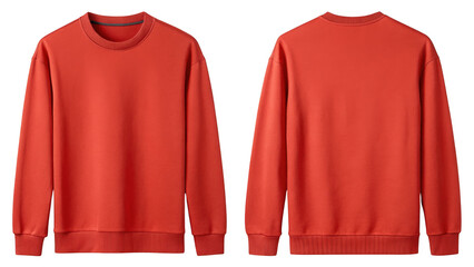 3d coral crewneck sweatshirt front and back view