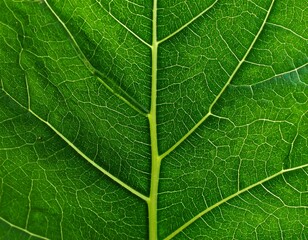 Close-up view of leaf's intricate veins