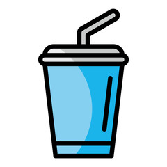 Soft Drink Cup  Icon Element For Design