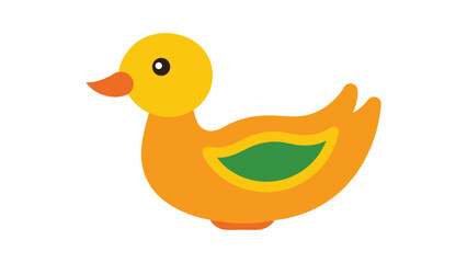 Duck wildlife clip art illustration ideal for nature, animal, and educational projects Vector illustration on white background.