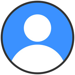 round blue user icon