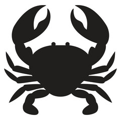 Crab Silhouette Vector Black Minimalist Marine Animal Design