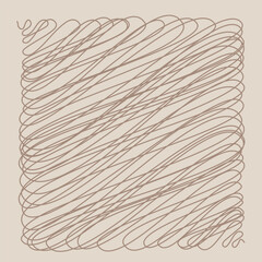 Hand drawn abstract beige background of doodle strokes
