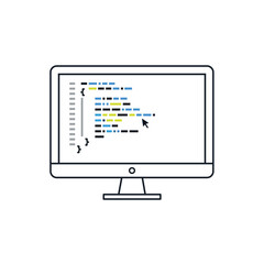 Computer screen displaying code with cursor