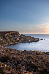 Sea coast and rocky shore
