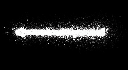 White Powder Explosion on Black Background Abstract Art Effect