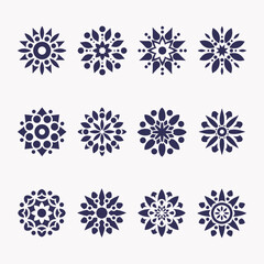 Mandala Arabesque Ornament Vector Set