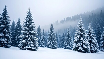 Naklejka premium winter forest landscape