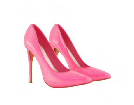 A pair of pink high-heeled shoes, jpeg, png, transparent