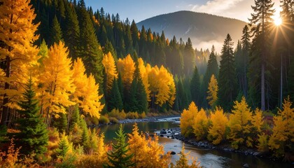 sunset in the mountains