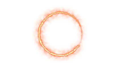 Transparent neon glowing circle. Circular light effect Isolated on transparent background. Colorful flare neon light ring element. glowing neon frame circle with Glowing Light Effect. Neon line 3d