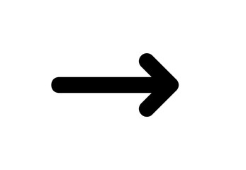 Simple right arrow line icon for navigation, next page, or forward movement. Minimalist design for web, app, and infographic usage
