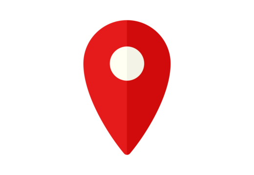 Red map location pin with 3D shading effect. Ideal for modern GPS apps, maps, delivery icons, and travel designs