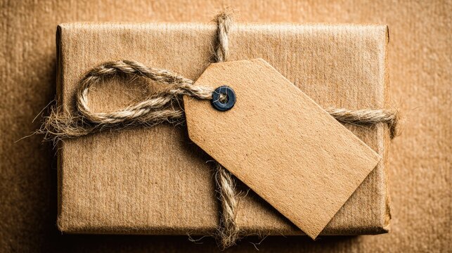 Wrapped Gift with Tag