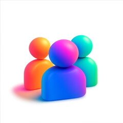 Global social network. 3d vector people character illustration. Social media set design. 3d illustration with network. 
