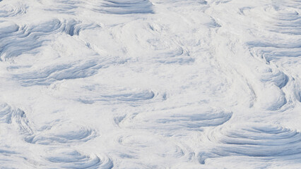 Abstract snow pattern with swirling textures