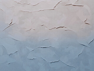 Cracked blue beige  paint wall texture with peeling layers and weathered surface, grunge background for vintage, rustic, industrial design projects