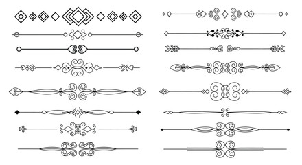 Elegant decorative ornate line dividers and borders for design eps. Vector elegant eps