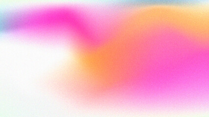 Vibrant rainbow, orange blue teal white psychedelic grainy gradient color flow wave on black background, music cover dance party poster design.