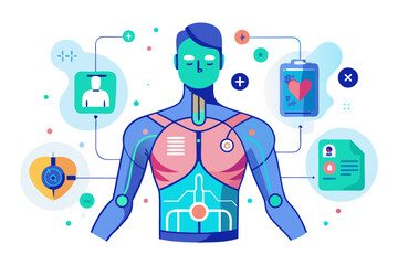 vector illustration of a robot