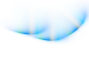 Abstract light effect with blue color isolated on transparent background