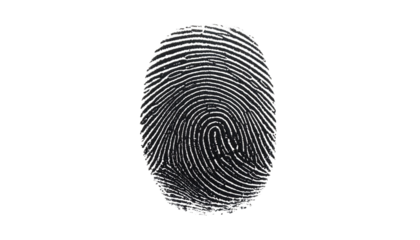 Detailed fingerprint image with intricate ridges and whorls pattern for identification