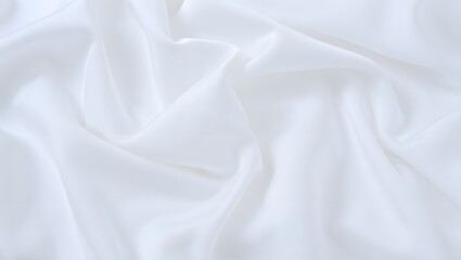 Obraz premium Serene White Fabric with Gentle Folds Abstract Background Perfect for Minimalist Designs and Elegant Textile Representations